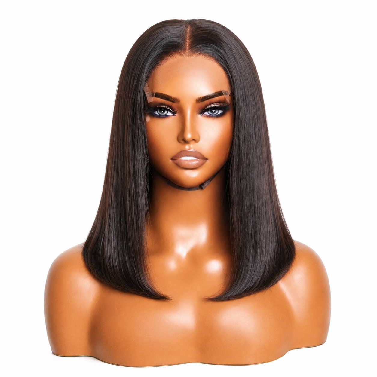 5x5 Glueless Lace Closure Bob Wig – Straight 150% Density