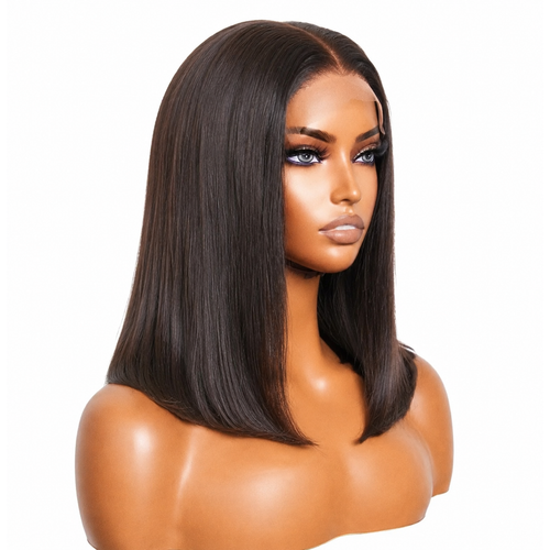 5x5 Glueless Lace Closure Bob Wig – Straight 150% Density