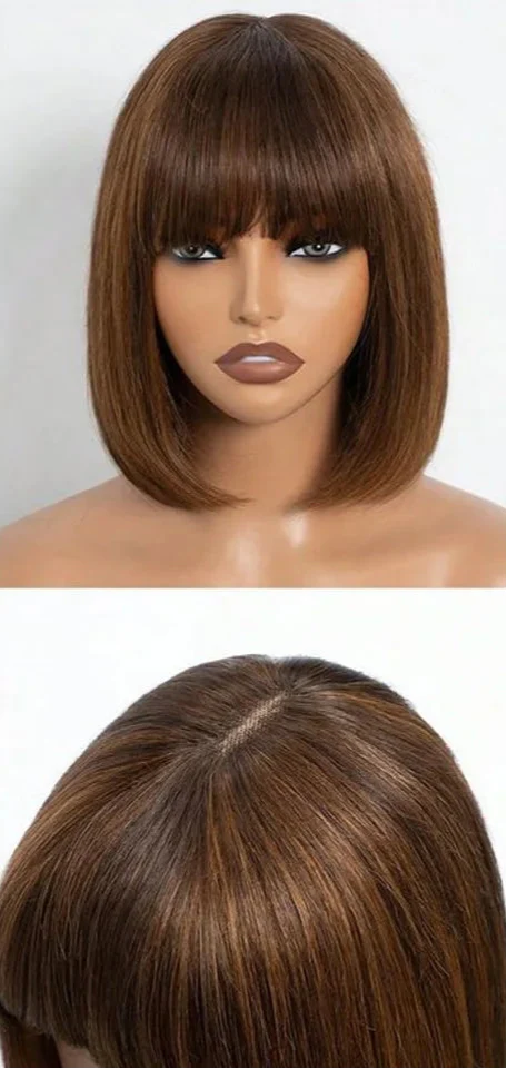 Ombre Blonde Brown Bob Wig | 3x1 Part Lace Peruvian Human Hair