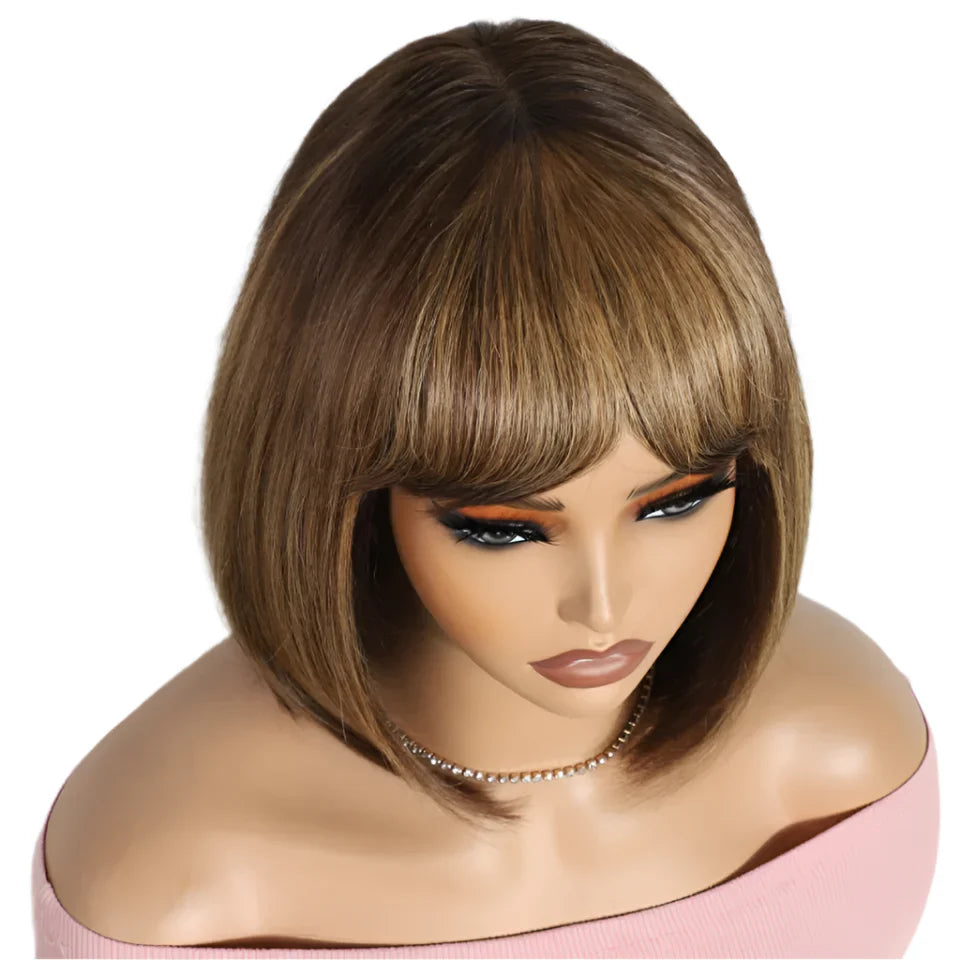Ombre Blonde Brown Bob Wig | 3x1 Part Lace Peruvian Human Hair
