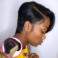 Short Pixie Cut Wig Transparent Lace Human Hair Wigs